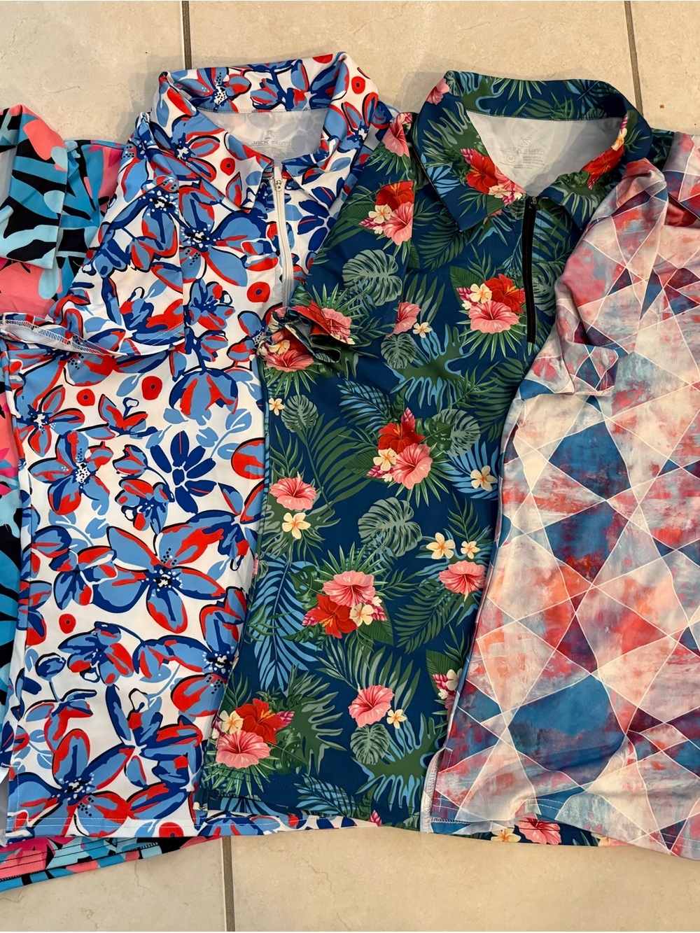 Women’s Short Sleeve Tee - Tropical Floral Navy